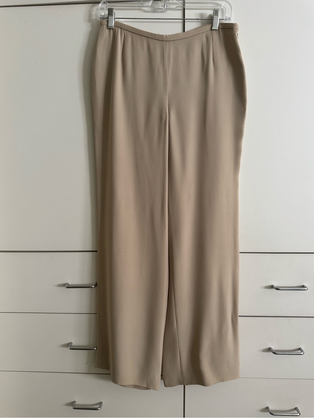 Armani Collezioni Straight-Leg Dress Pants in Taupe